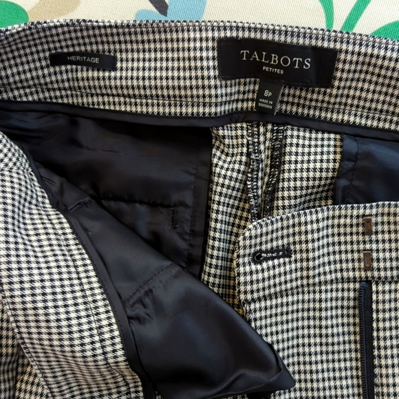 Talbots Checkered Dress Pants, Size 8 Petite -- Worn Once - Picture 2 of 2